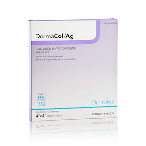 DERMACOL AG W/SILVER 4X4 10/BX